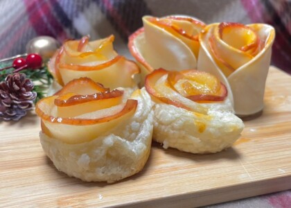 りんごのローズパイ